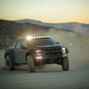 Ford F-150 LED Light Bar - Overhead - KC HiLiTES - Pro6 Gravity 9-Light Combo - Black - `15-`20